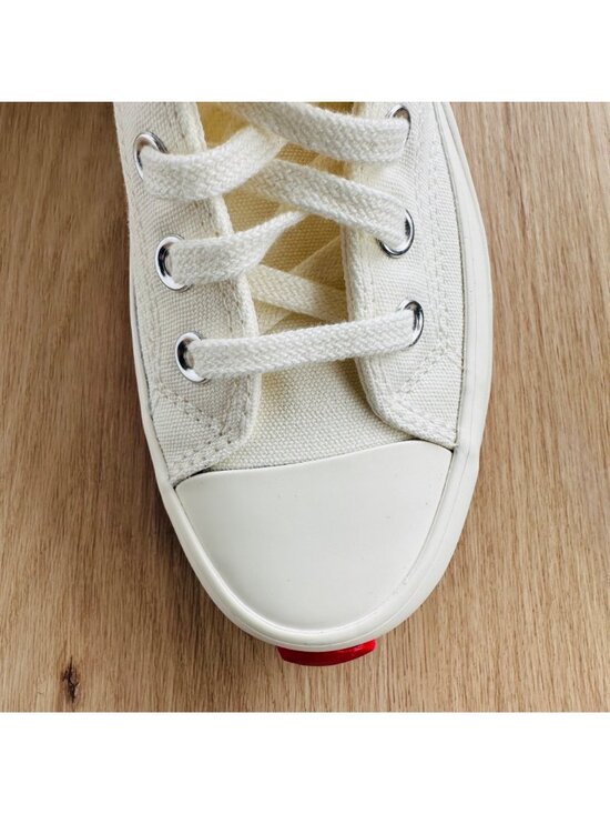 ❤️Converse Run Star Hike Ox Platform 8.5 Womens Shoes Beige Red Sneakers A08196C main image 5